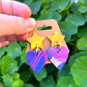 Galaxy Charm Handmade Earrings